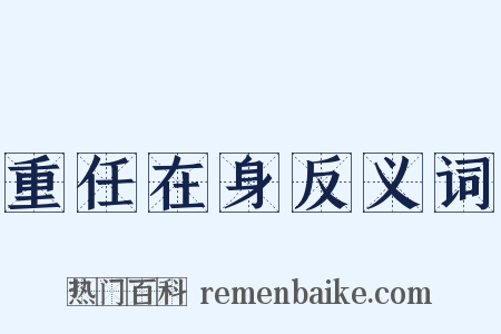 重任在身反义词是什么意思的图片